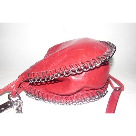 Michael Kors Circular Red Leather Crossbody - Picture 8 of 12